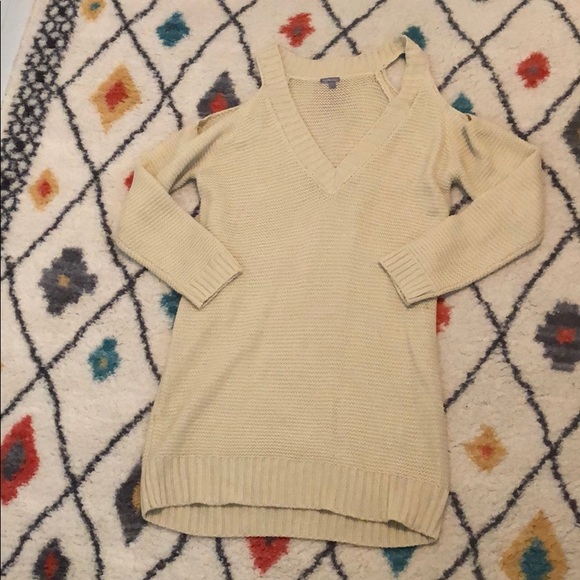 Cold-Shoulder Knit Sweater Dress - Picture 2 of 7